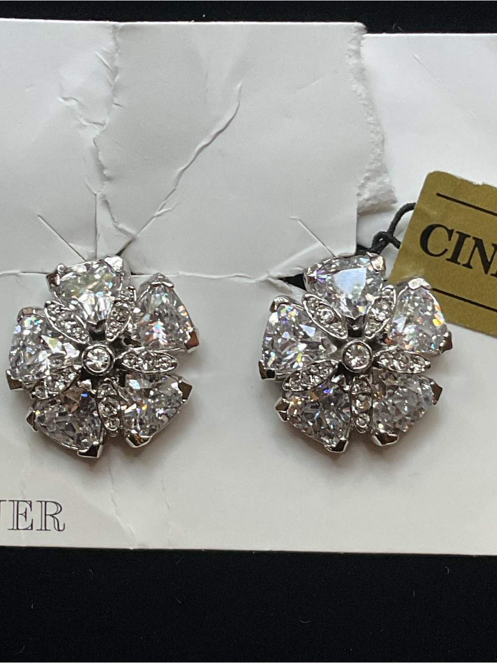 VTG Silver-Tone Clip- On Earrings